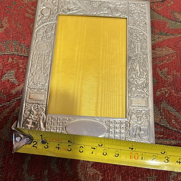 Vintage empire pewter birth record picture frame - Picture 10 of 12